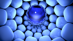 Blue glass ball abstract