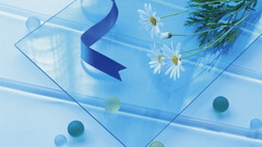 Blue glass Marigold chamomile