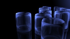 Blue glasses graphic