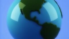 Blue globe digital art world map