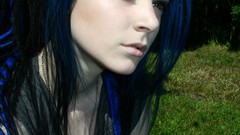 Blue Gothic woman faces