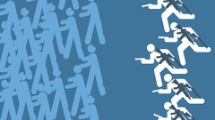 Blue Guns apocalyptic zombies horde minimalistic gerarc 