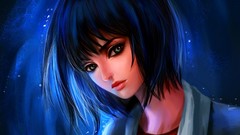 Blue hair anime girls