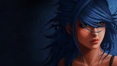 Blue hair anime girls