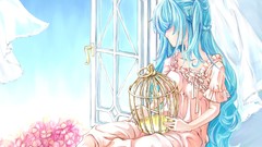 Blue hair anime girls