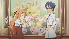 Blue hair anime girls blue eyes mayo chiki orange hair 