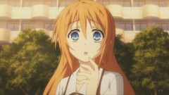 Blue hair anime girls blue eyes mayo chiki orange hair 
