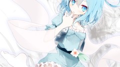 Blue hair anime girls blue eyes touhou Kaku Seiga
