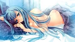 Blue hair anime girls ecchi