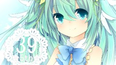 Blue hair anime girls hatsune miku vocaloid