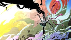 Blue hair anime girls hatsune miku vocaloid green hair