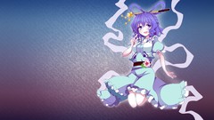 Blue hair anime girls short hair touhou video games Kaku Seiga