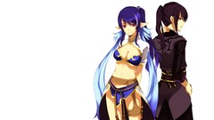 Blue hair anime girls tales of vesperia Simple Background long 