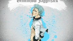 Blue hair bleach Espada grimmjow jaegerjaquez open shirt paint 