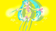 Blue hair blue eyes hatsune miku vocaloid illustrations