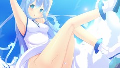 Blue hair blue eyes Shinryaku! Ika Musume