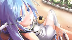 Blue hair blue eyes sora no otoshimono nymph