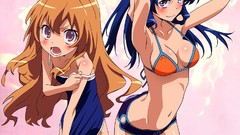 Blue hair blue eyes toradora aisaka taiga kawashima ami purple 