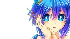 Blue hair blue eyes vocaloid Aoki Lapis