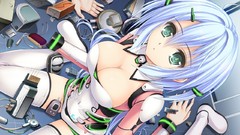 Blue hair cinema cleavage hentai plugsuit