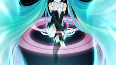 Blue hair hatsune miku vocaloid miku append Vocaloid Append