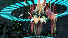 Blue hair long hair anime girls blue eyes hatsune miku vocaloid 