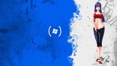 Blue hair long hair anime girls hyuuga hinata naruto shippuden 