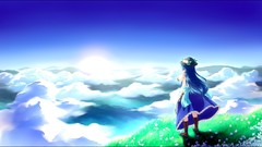 Blue hair long hair anime girls touhou hinanawi tenshi video 