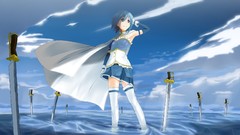 Blue hair mahou shoujo