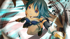 Blue hair mahou shoujo