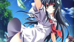 Blue hair seifuku Anime