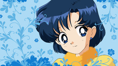 Blue hair short hair