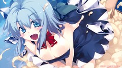 Blue hair short hair