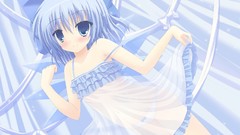 Blue hair short hair