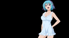 Blue hair short hair