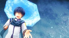 Blue hair short hair vocaloid anime boys Kaito (Vocaloid)