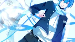 Blue hair short hair vocaloid anime boys Kaito (Vocaloid)
