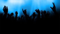 Blue hands silhouettes