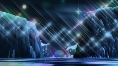 Blue ice lakes sparkles