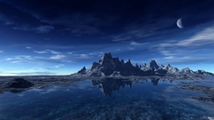Blue illusion reflection fantasy