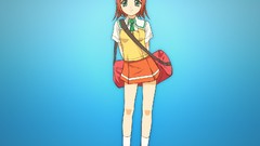 Blue Kimi ga nozomu eien anime girls Simple Background