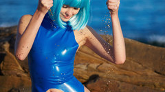 Blue latex