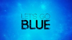 Blue letters abstract Typography