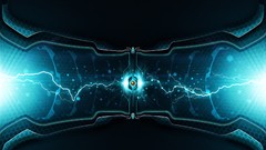 Blue light abstract electricity artwork