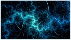 Blue light abstract frost electro digital art fantasy art