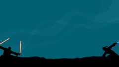 Blue light duel sith jedi