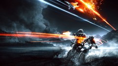 Blue light Guns smoke game shooting battlefield 3 video games 
