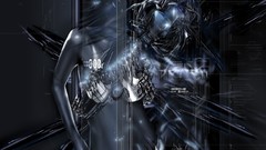 Blue light woman colors Photo manipulation artwork