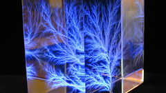 Blue lightening in bottle