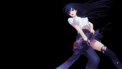 Blue long hair Simple